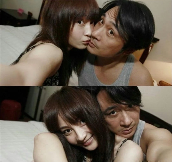 姚笛和吴镇宇当年的合照，据说当时非常火 ​​​