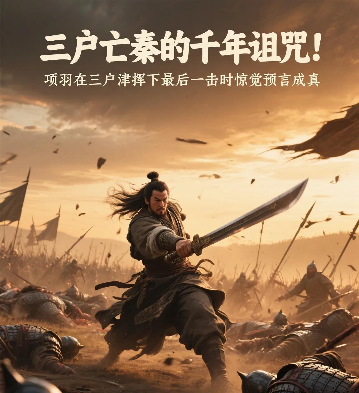 《三户亡秦的千年诅咒！项羽在三户津挥下最后一击时惊觉预言成真》
"楚虽三户，亡秦
