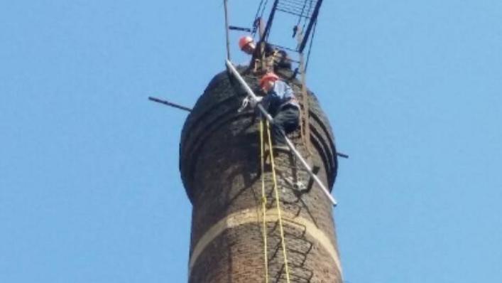 发电厂烟筒筒首修复项目顺利竣工 护航烟筒安全运行