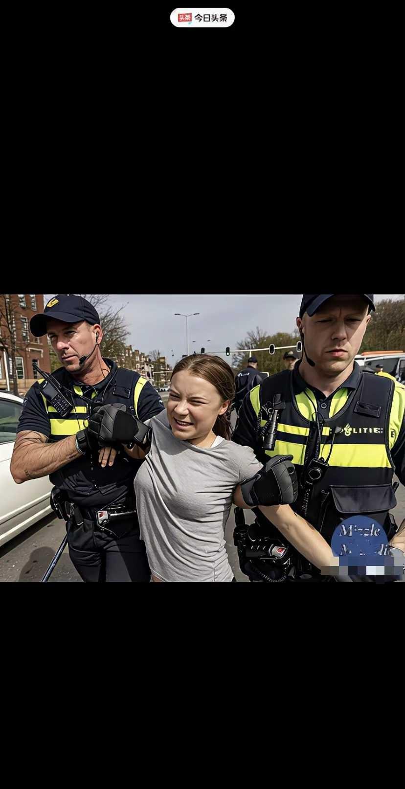 格蕾塔·通贝里，这位22岁的瑞典环保活动家，又一次被以色列人给抓了！
这已是她今