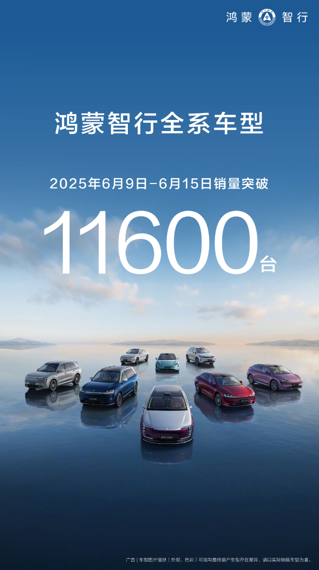 鸿蒙智行上周销量11600台，这是官方数据。

看吧，销量好的时候，官方就会公布