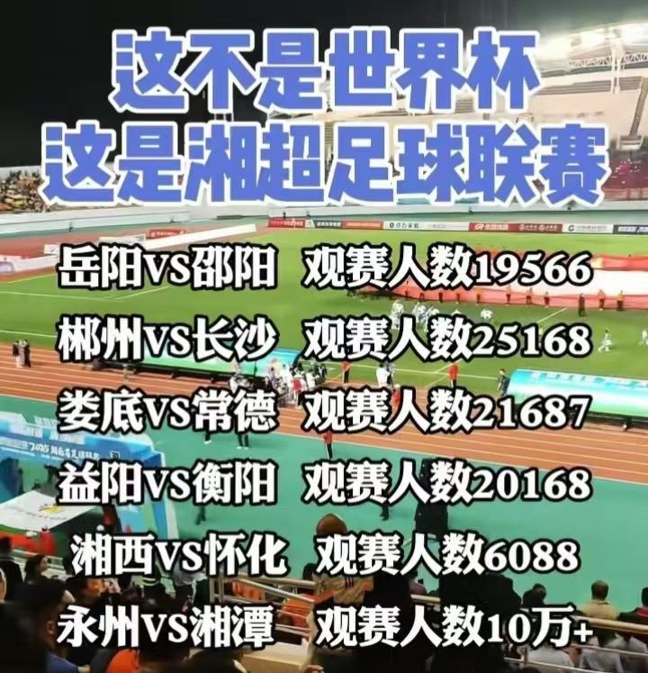 永州的10万+是什么梗？
湘超最近上座人数高于中甲，异常火爆。特别是永州队，已经