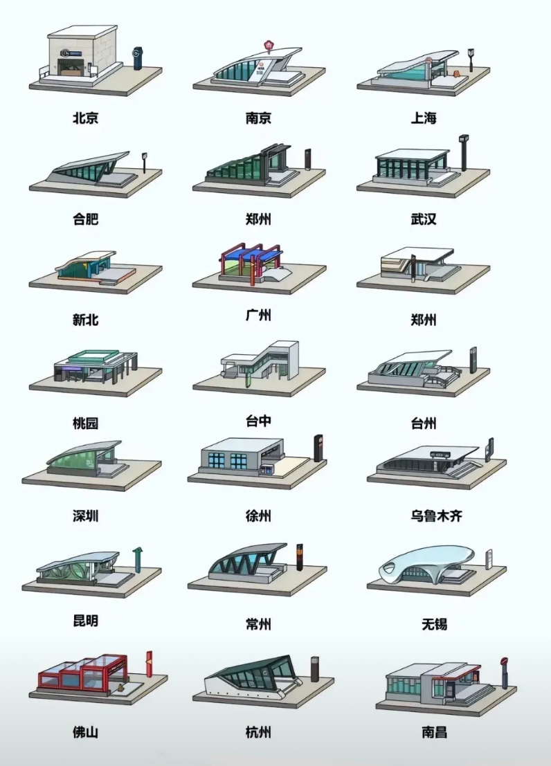 原来每个城市的地铁站进出口都不一样。

原本以为广州地铁站的设计已经很好了了，没