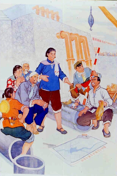 老版宣传画：女支书（1975年）