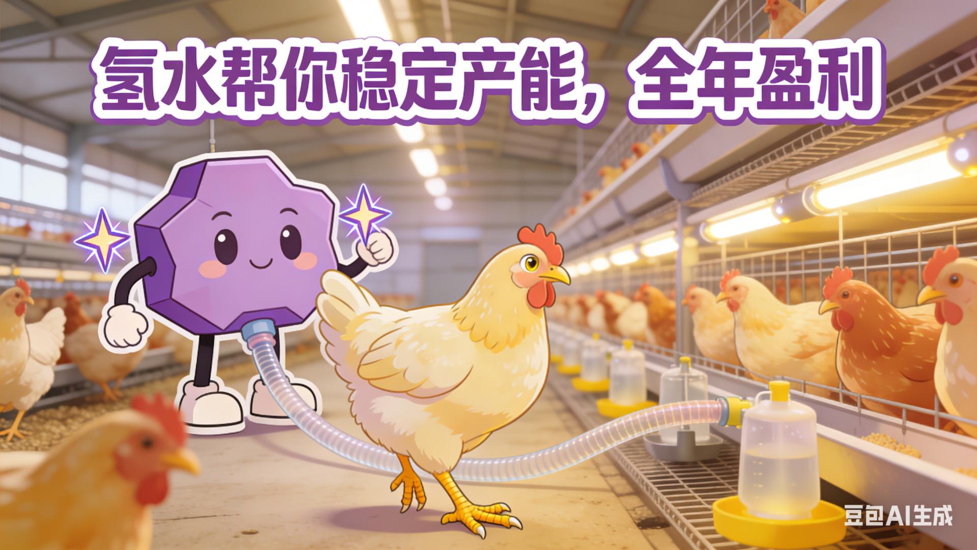 蛋鸡养殖场：氢水帮你稳定产能，全年盈利