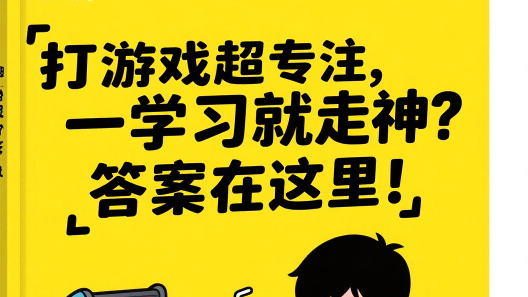 为啥孩子打游戏超专注，一学习就走神？答案在这里！