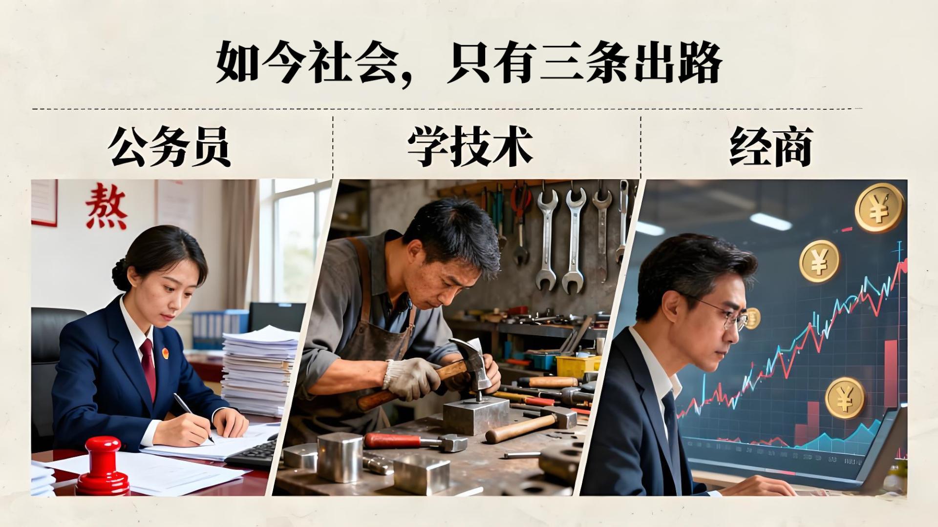 如今社会，只有三条出路
