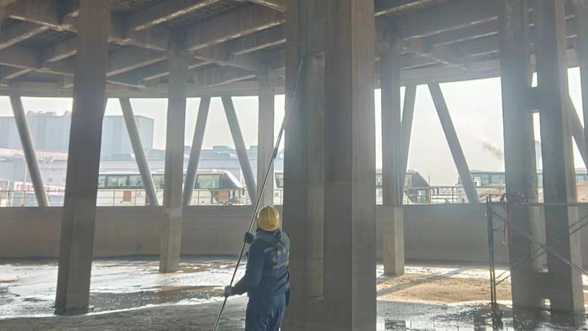 冷却塔立柱项目竣工投用 结构加固防腐防护