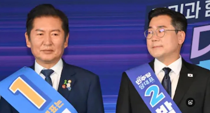 党首竞选，朴赞大连败两阵。
郑清莱以党员投票得票率62.55%领先朴赞大37.4