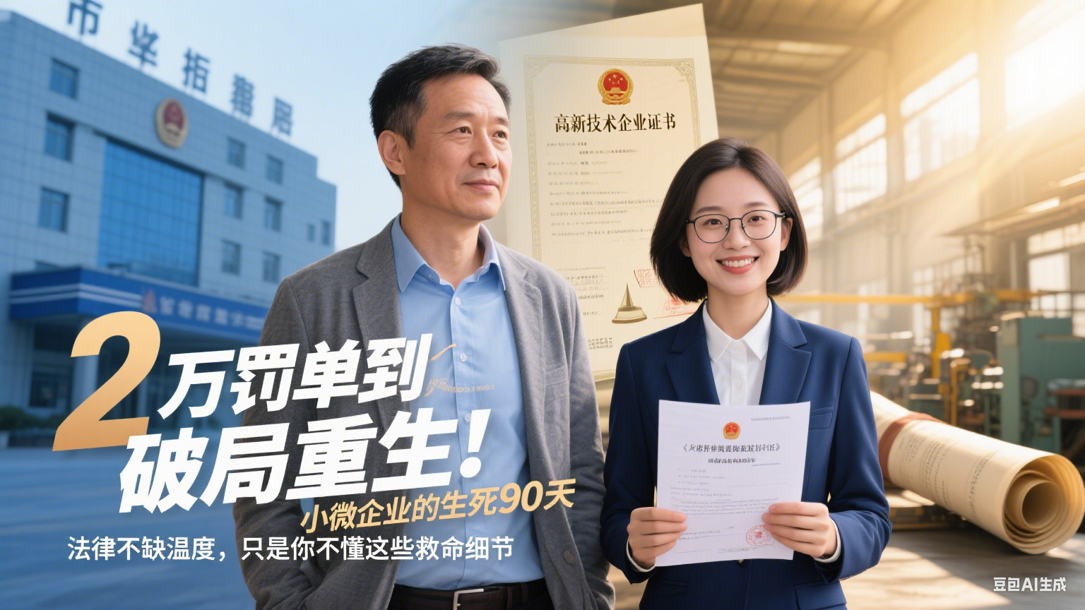 开厂5个月就被对手“举报下套”！2万罚款 + 订单黄了，小微企业老板靠3个法律动作绝境翻盘，15个员