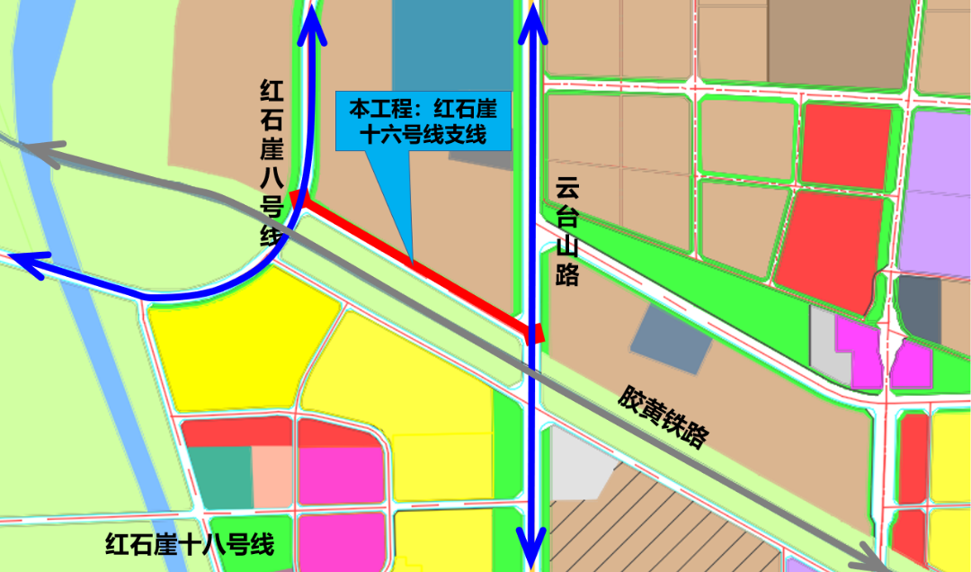 7月22日，青岛西海岸新区建筑工务中心建设的红石崖十六号支线道路及三水工程获两个