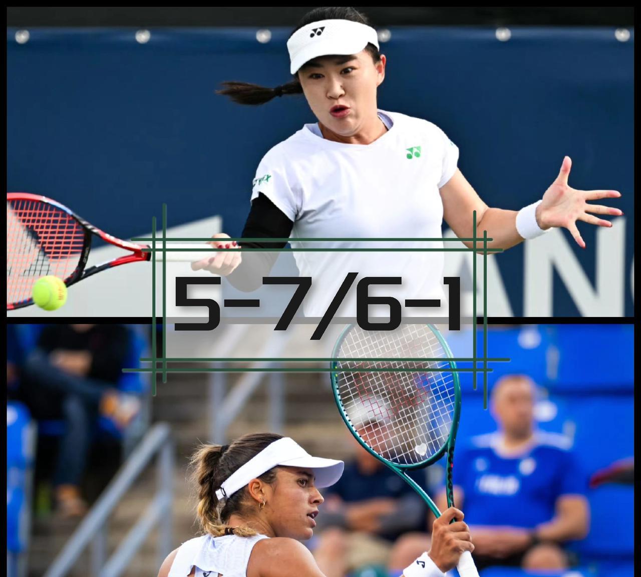 【朱琳以6-1光速扳回一盘！决胜盘在打，朱琳1-0领先！】