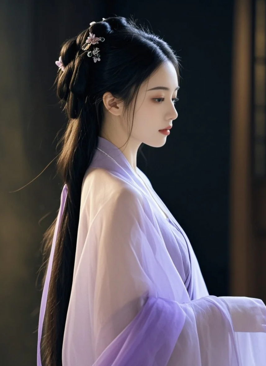 美人如玉，带着一股清冷的韵味