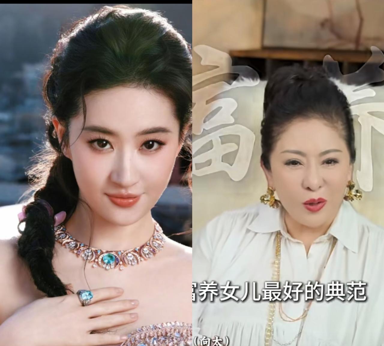 向太，你要是后悔就直说吧！
刘亦菲的妈妈在刘亦菲14岁的时候，就带着刘亦菲来见你
