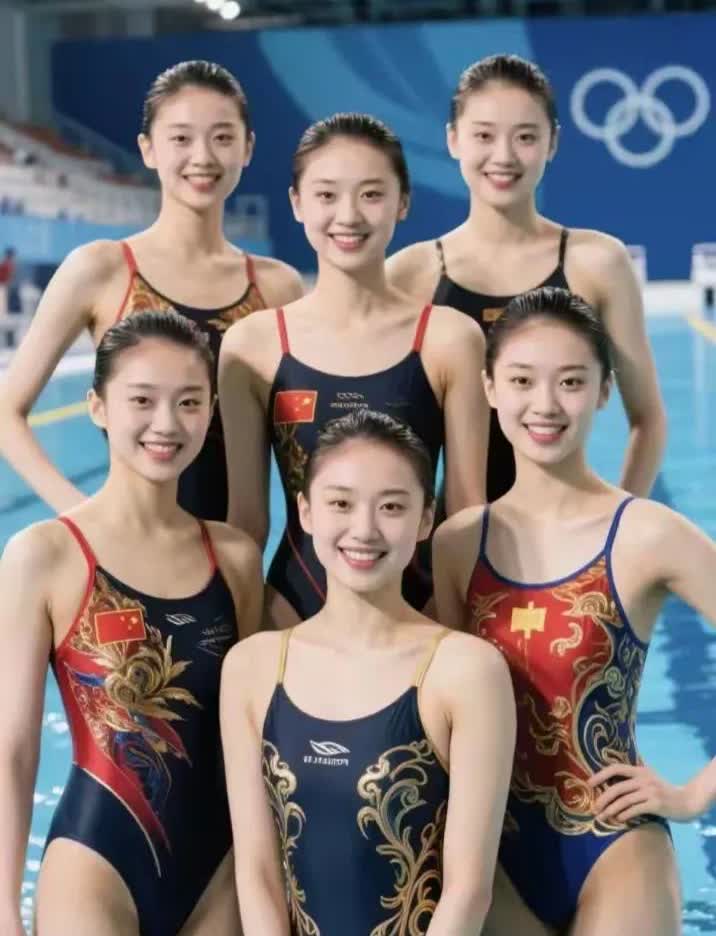 🏊‍♀️🏊‍♂️ 中国游泳队合影，赛场上的英姿飒爽！