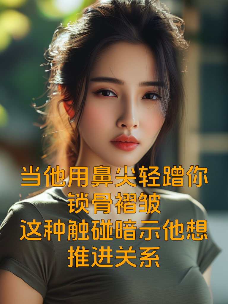当他用鼻尖轻蹭你锁骨褶皱：这种触碰暗示他想推进关系
