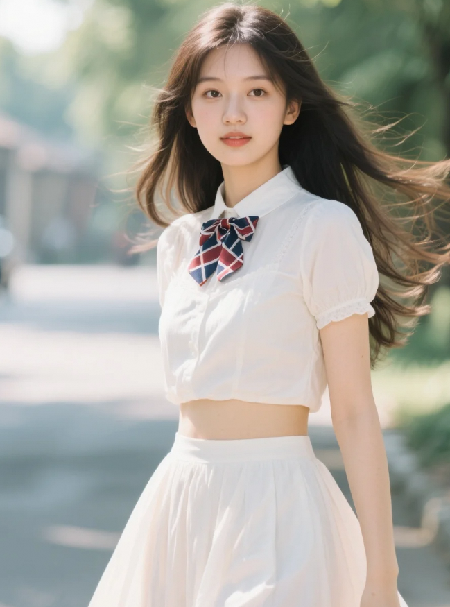 织开衫裹着玲珑曲线，晚风把“可爱”吹成了动词