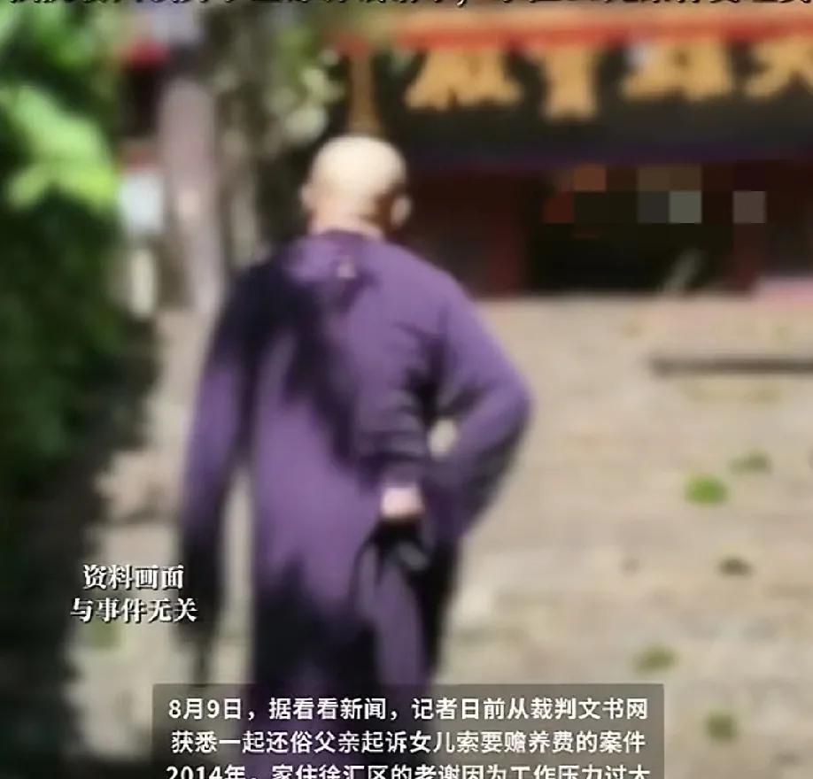 近日，上海徐汇区人民法院审理一起案子，54岁的谢先生向女儿索要一次性赡养费，被法