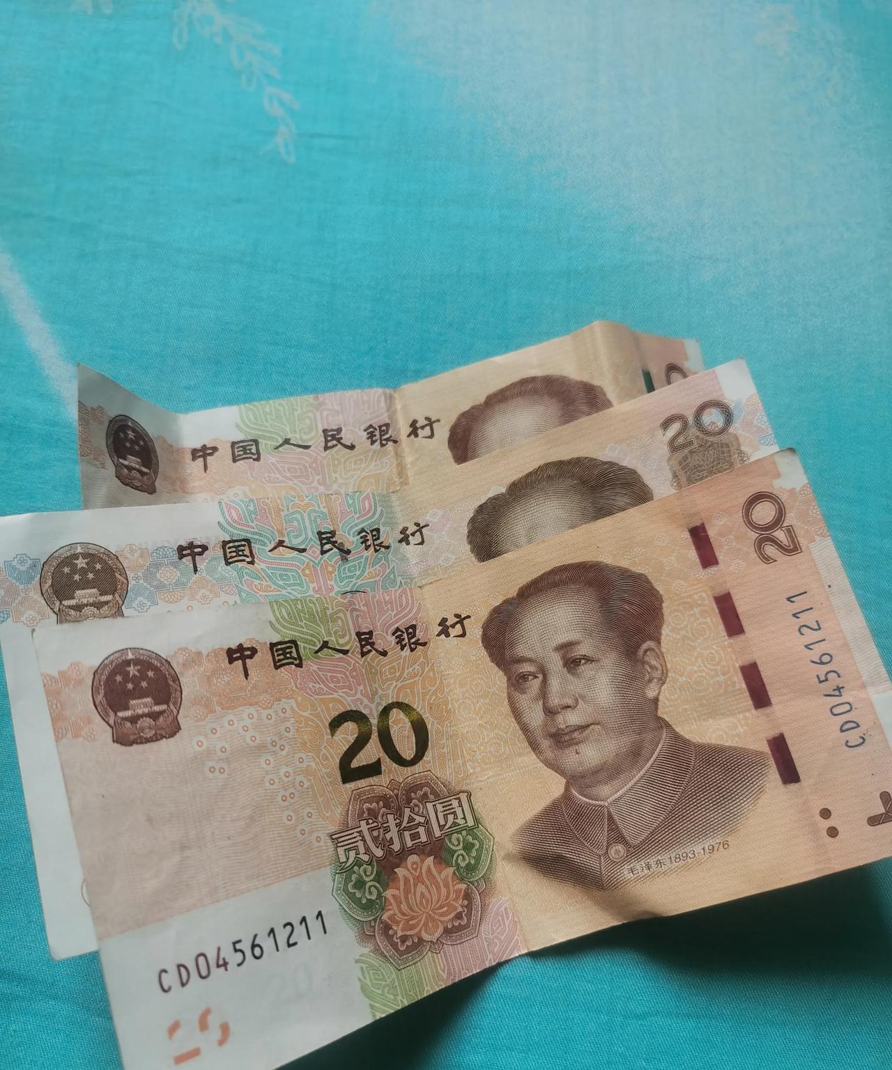 今天挣了60块钱，特别特别的开心[大笑]
我左看右看，舍不得扔，我想我放在买菜的
