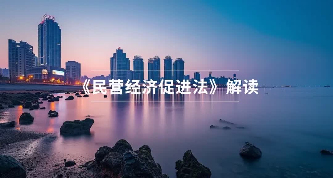 我认为，《民营经济促进法》的出台，标志着我国在促进民营经济发展方面进入了法治化、