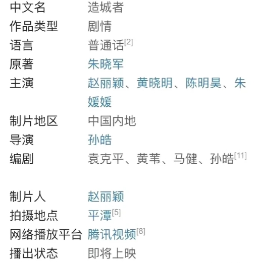 网传造城者制片人是赵丽颖，那是有人在百度恶意p图造谣，赵丽颖方已经辟谣了，不能因