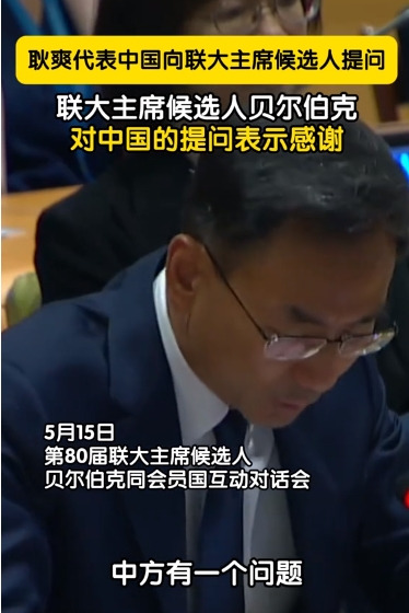 耿爽联合国质问德国外长











---











真是