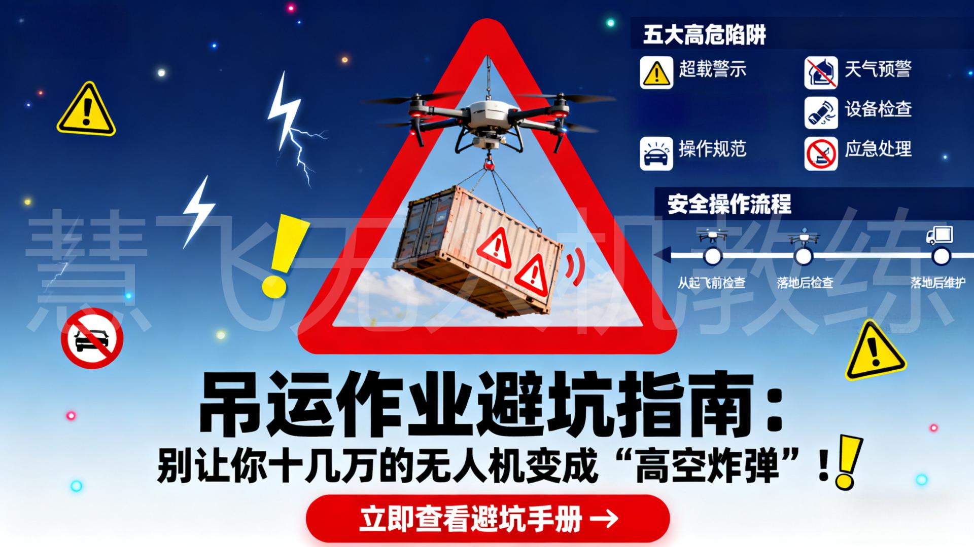 吊运作业避坑指南：别让你十几万的无人机变成“高空炸弹”！