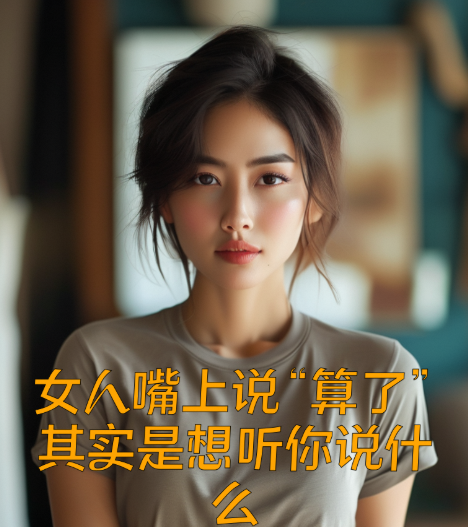 女人嘴上说“算了”其实是想听你说什么