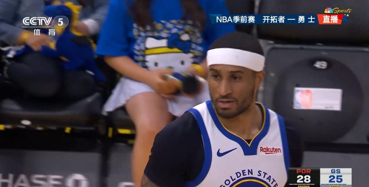勇士悍将小佩顿真是球队的大累赘！在今天勇士主场以129：123逆转击败开拓者的季
