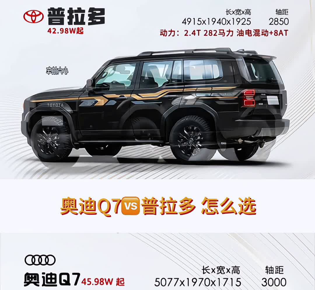 奥迪Q7vs普拉多怎么选？