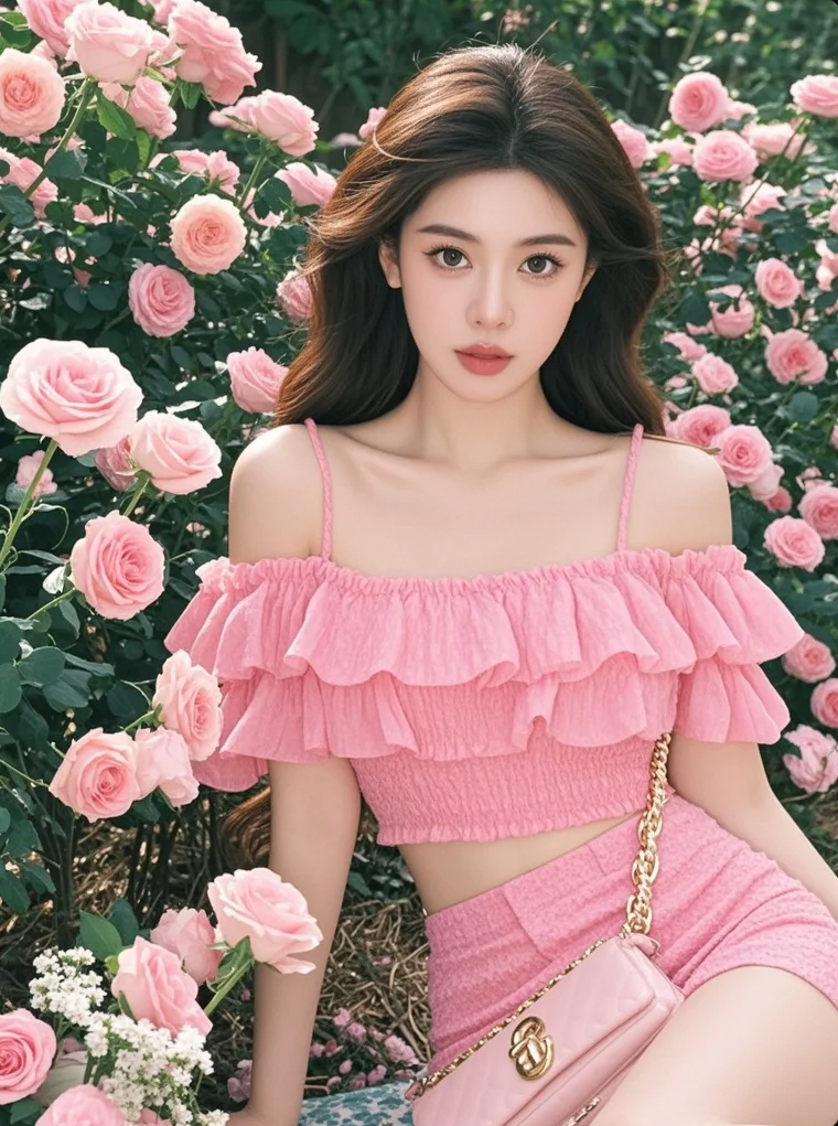 粉红治愈时光，邂逅颜值温暖的美女，心都被治愈了