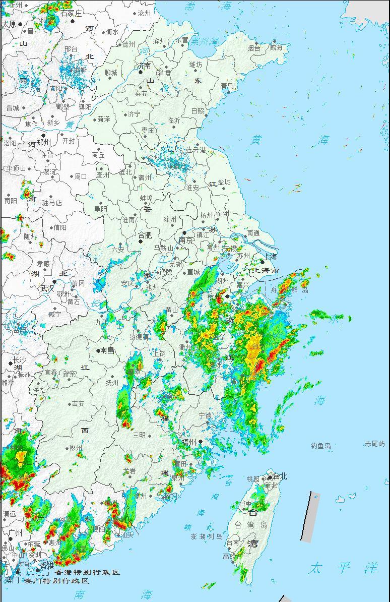 今天傍晚台风“范斯高”距离浙闽沿海地区已不足200公里，强度减弱为7级热带低压，