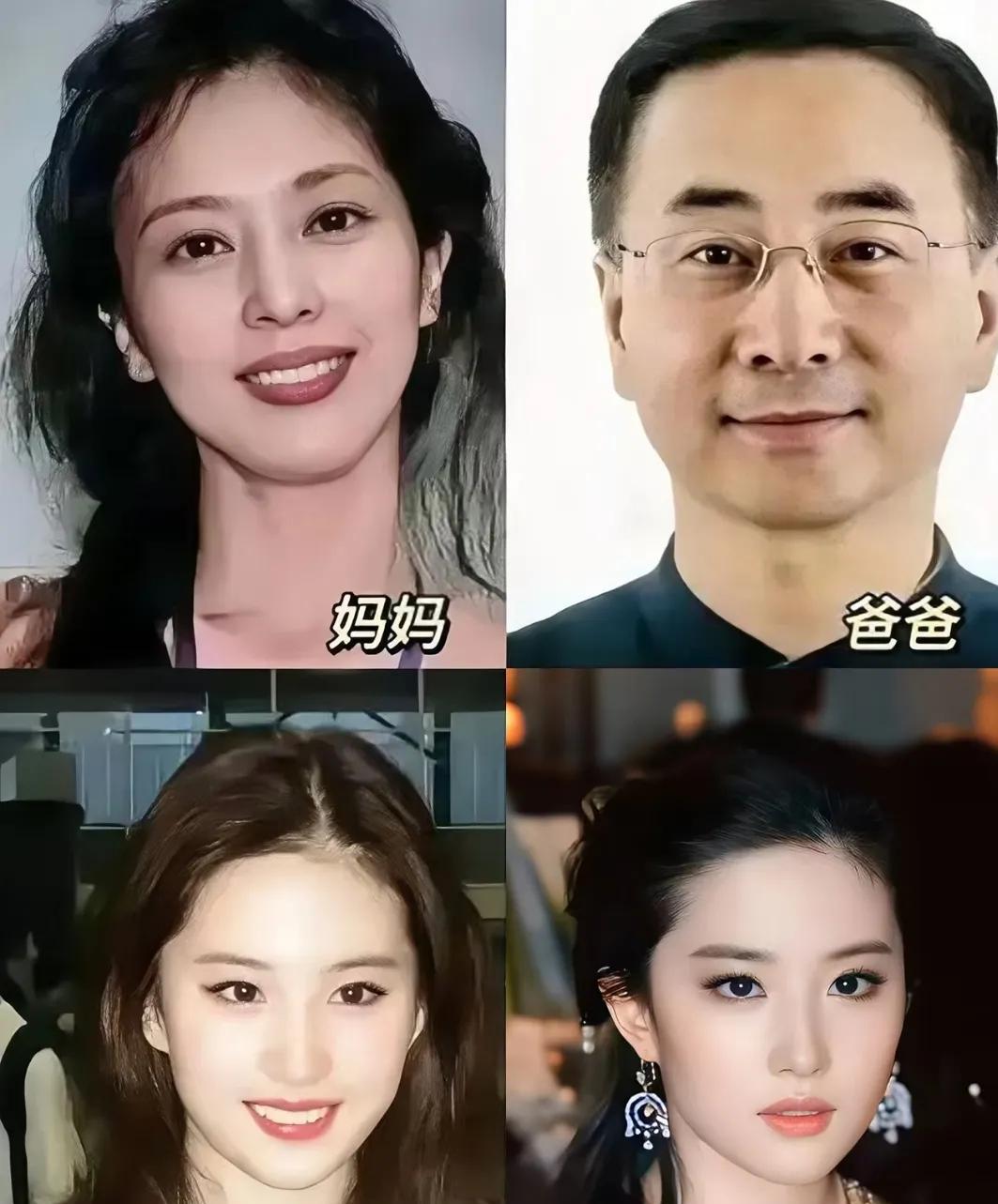 不得不说，刘亦菲的遗传基因堪称完美，简直是把父母的优点“一键复制” ，美成了大众
