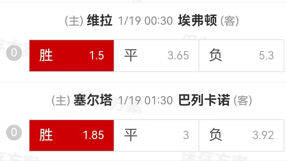 {一脚球}竞彩推荐：阿斯顿维拉VS埃弗顿+维戈塞尔塔VS巴列卡诺