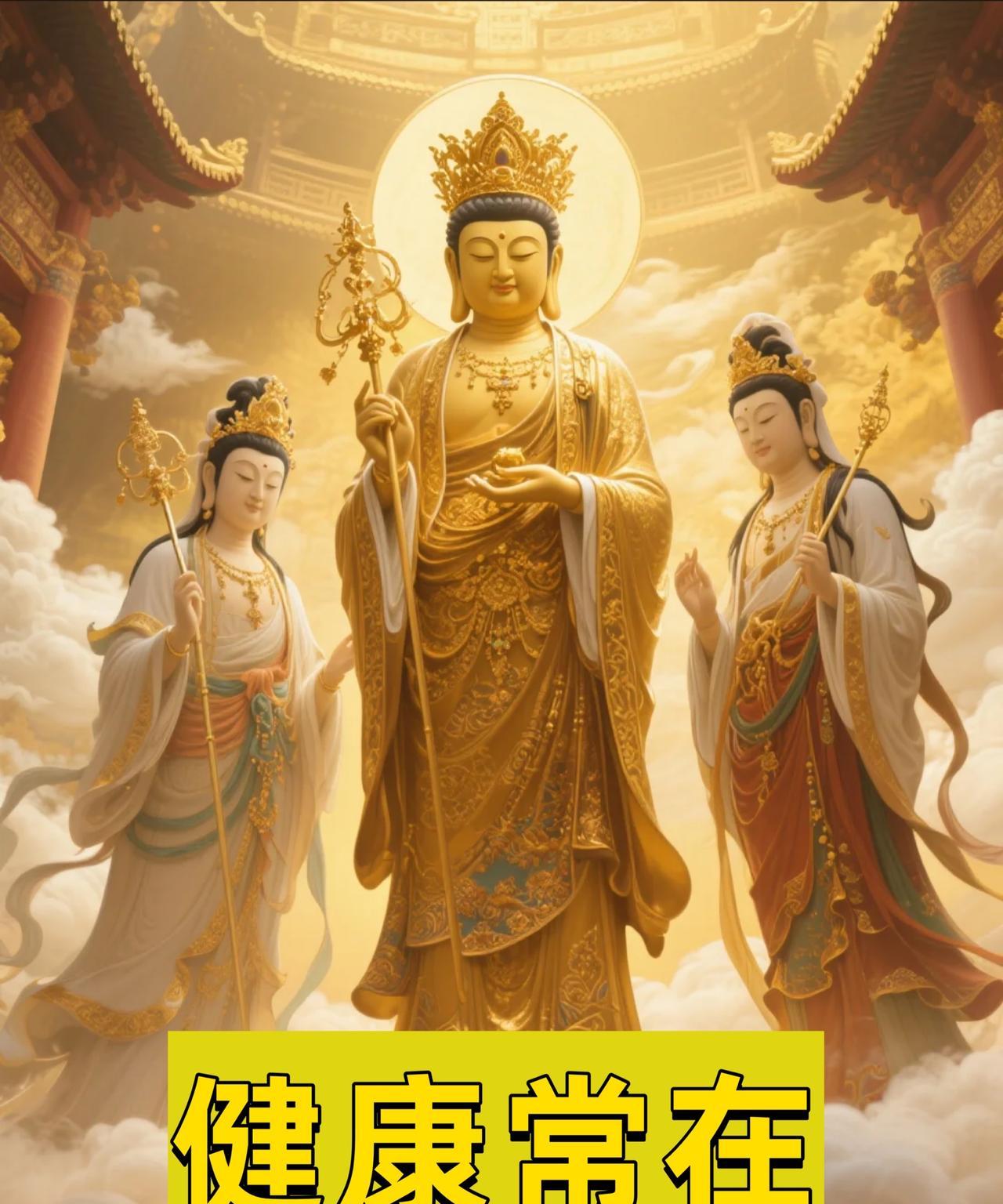 速转！东方三圣显灵！刷到这条的人，健康长寿、全家安康，好运直接拉满！
三位圣者齐