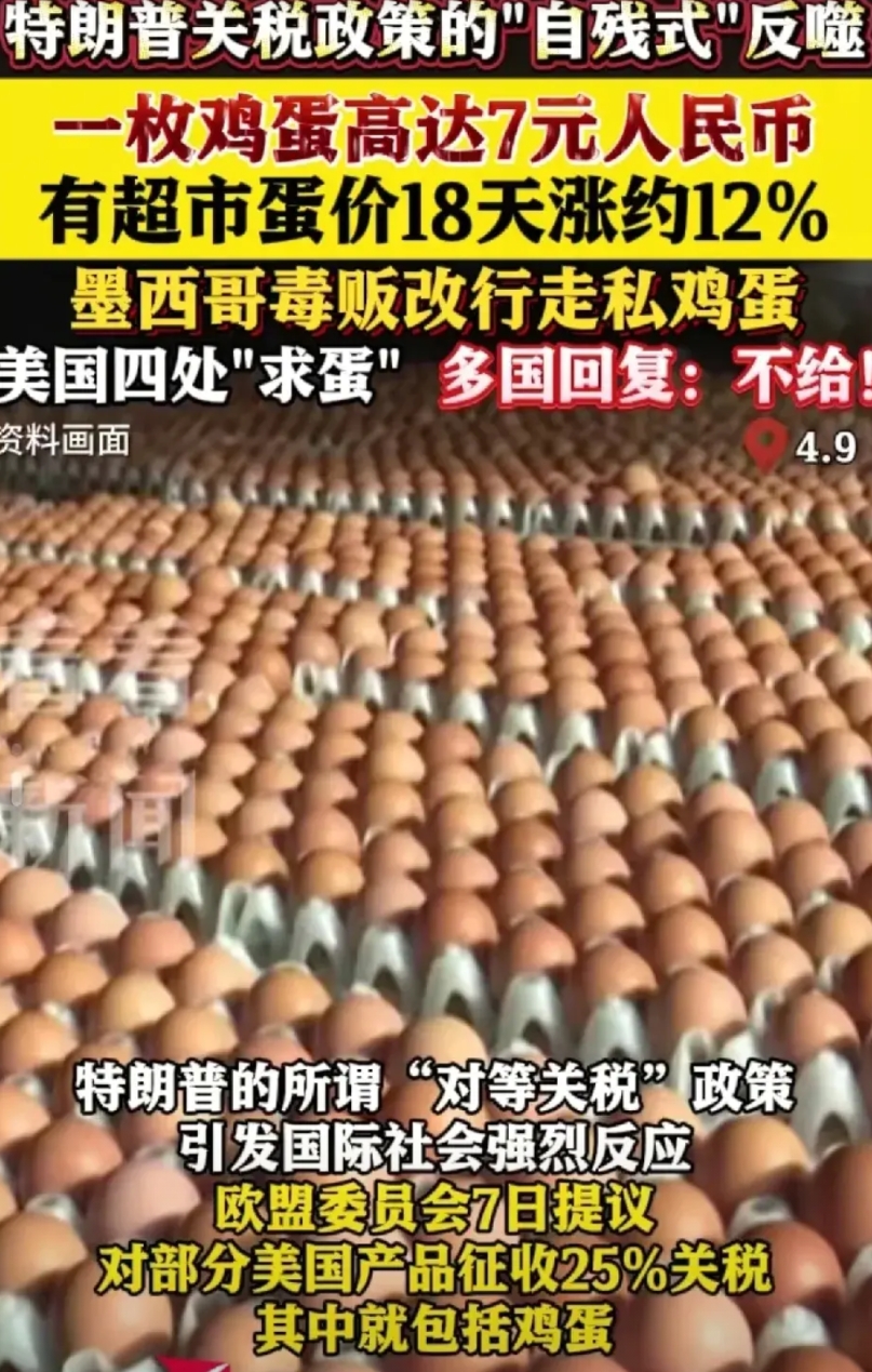 美国的鸡蛋价格上涨了，这不单单是因为美国的通货膨胀，更多的是因为美国家庭现在都习