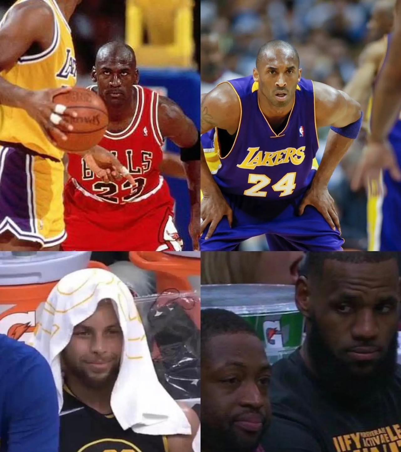 美媒体NBA Memes近日晒出一张图片并写道：“图中是一些用眼神就能给别人带来