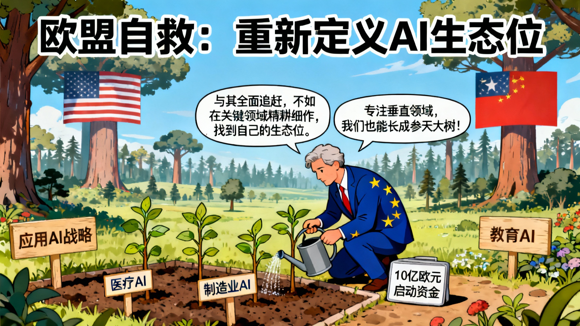 怕被美国“喂死”，又怕被中国“卷死”！欧盟AI计划落实仅11.2%，这场尴尬的10亿欧元自救结局如何