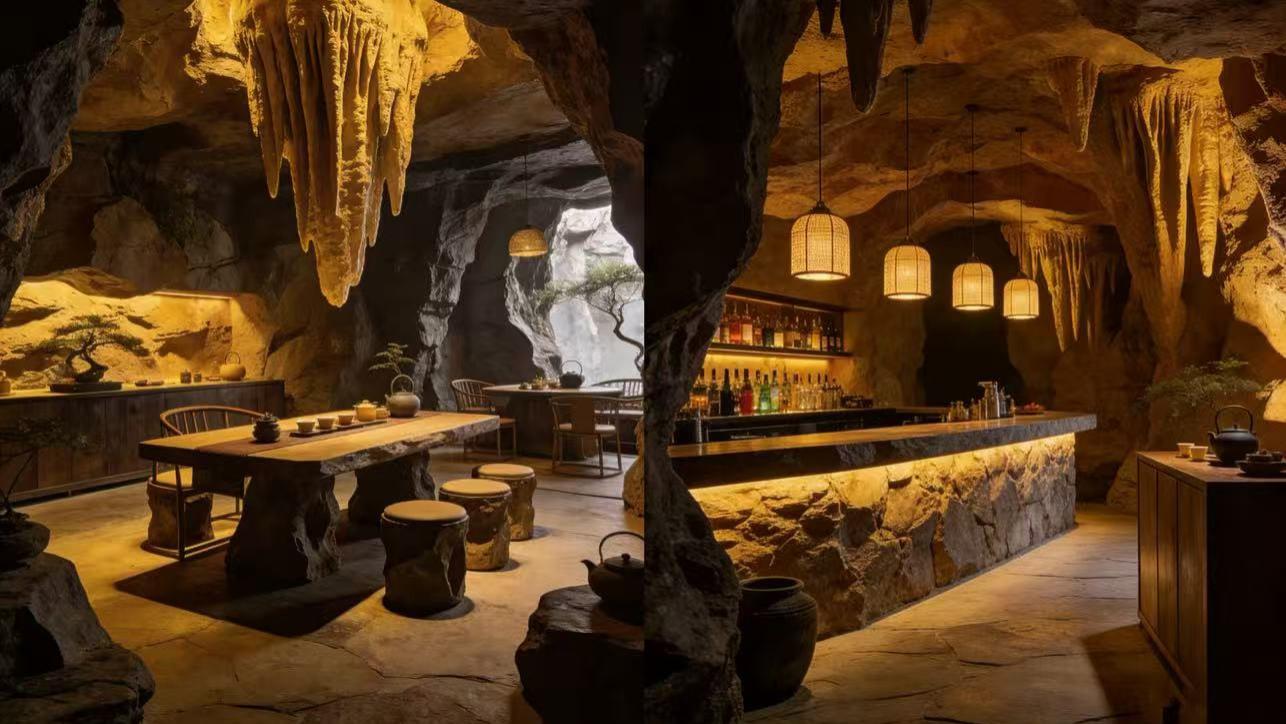 溶洞奇境入茶社：一场自然与人文交织的创意盛宴