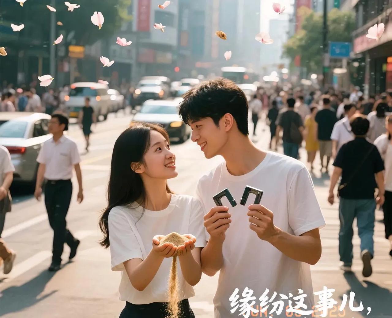 缘分这事儿，真说不准——
大街上匆匆擦肩的，
见面只点头微笑的，
还有陪你慢慢变