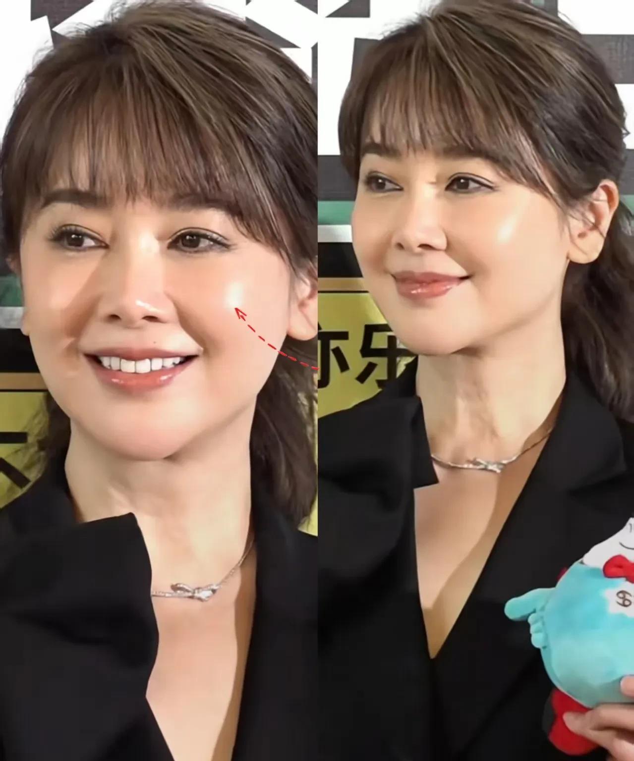 47岁该是什么模样？
左小青用一组黑色裙装生图给出震撼答案！
网友都夸她皮肤透亮