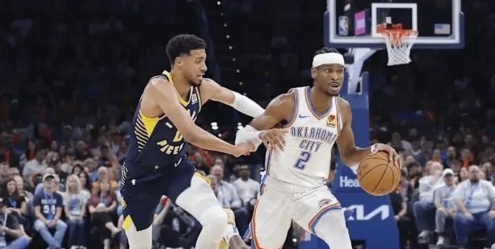 #NBA# 美媒StatMamba晒出最新总冠军预测：雷霆85%、步行者15%；