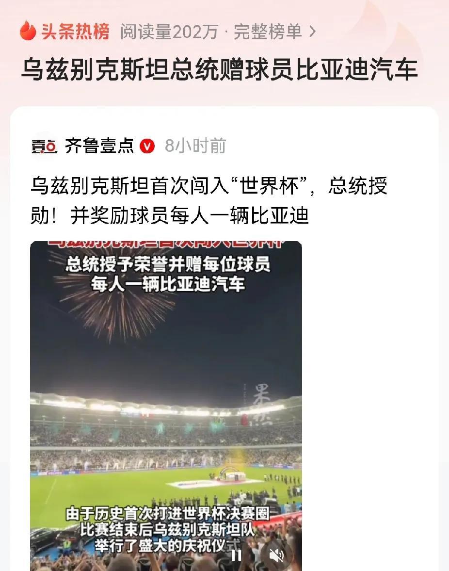 原来国足不进世界杯，是为了给比亚迪打广告啊。
众所周知，国际足联做梦都想让中国举
