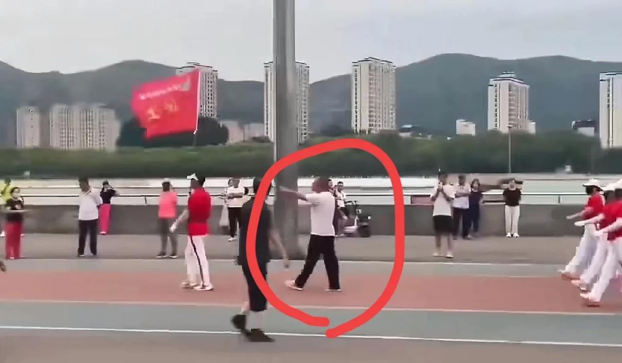 朝阳大凌河边出现一男子痛骂暴走团。虽然这种行为不文明，话语也非常粗俗难听，但很多