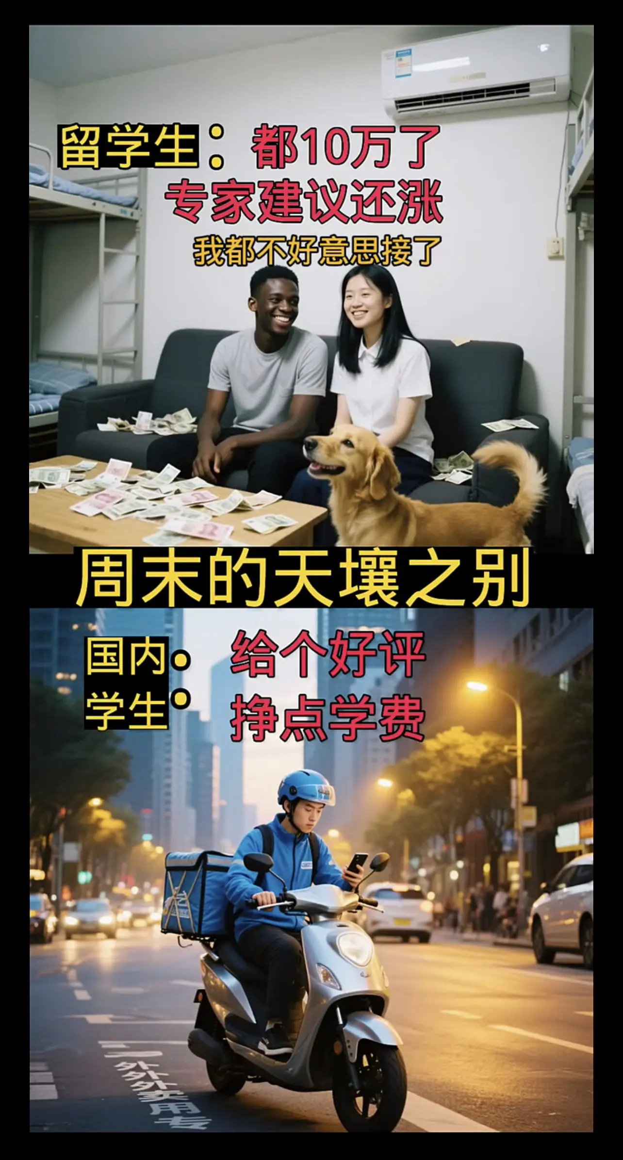 专家说一个学期才给10万，不够，还要加。