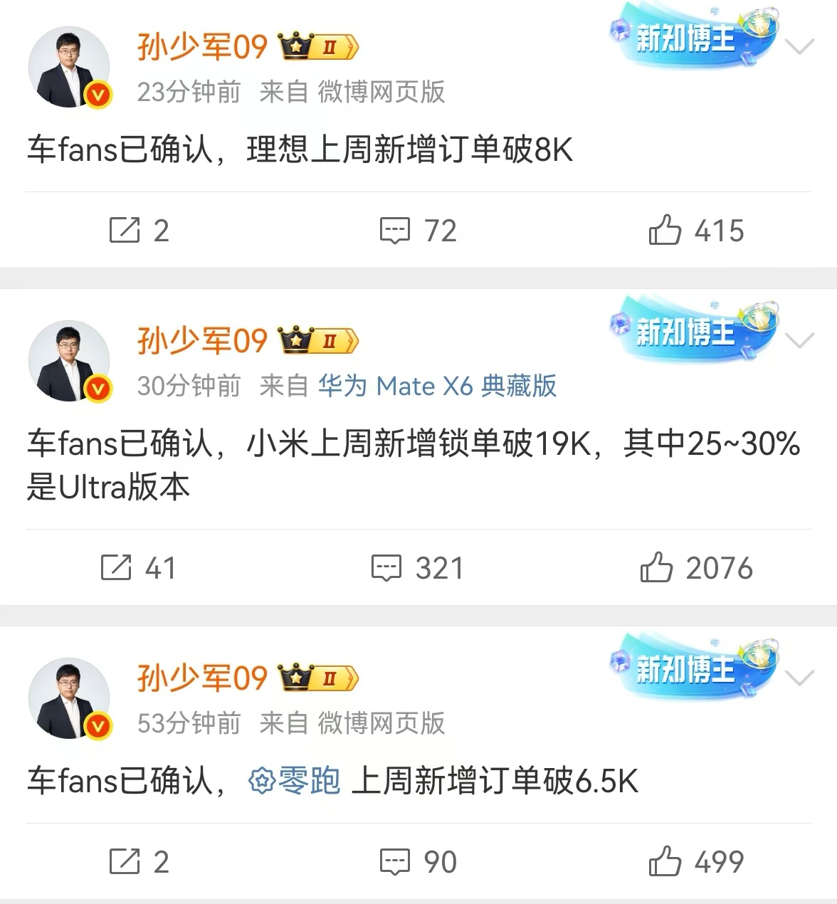 【2025 年第 10 周（3.3-3.9）国内新能源汽车大定量： 小米突破 1.9 万】