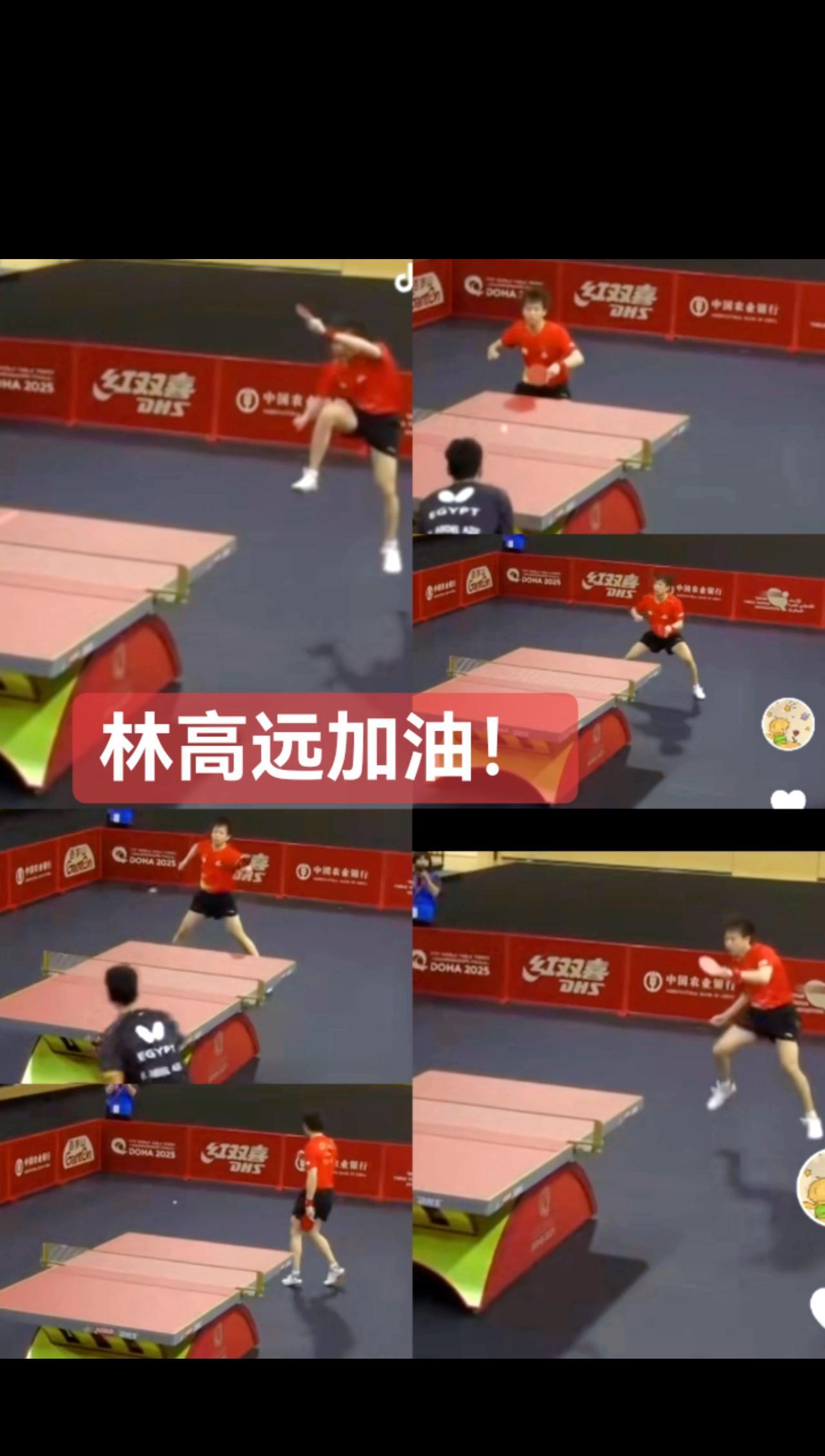 #林高远加油 #世乒赛男单加油#高还远跳起扣高球#
