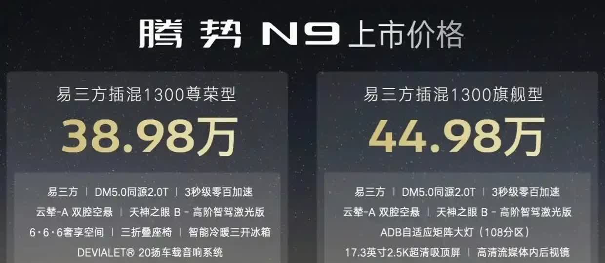 理想估计很快得降价；
极氪900定价难.考验智慧；豹8？暂时管不了这么多，N9