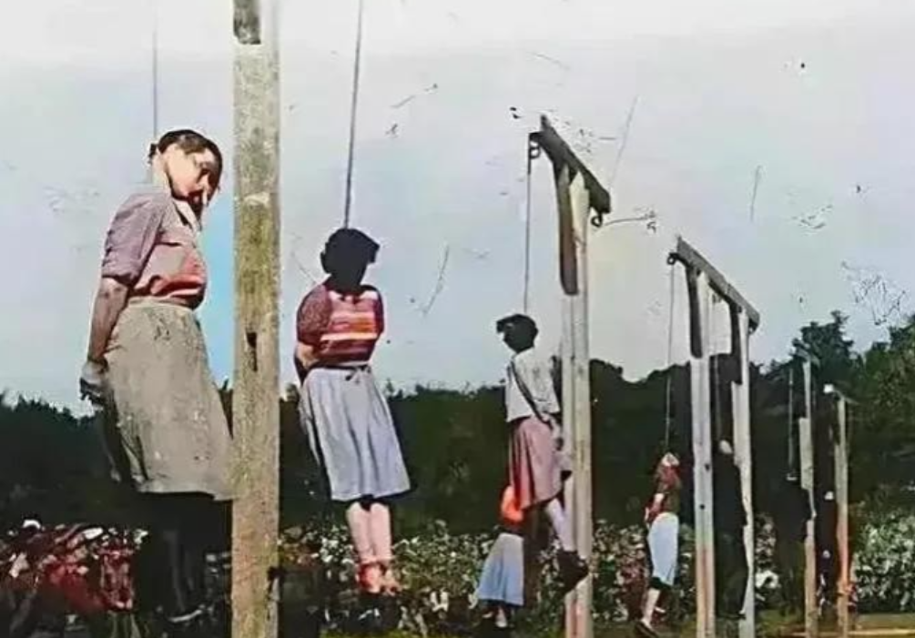 1946年的波兰，几个年轻的德国女孩被生生地绞死在绞刑架上，可是这样的“惨”状却