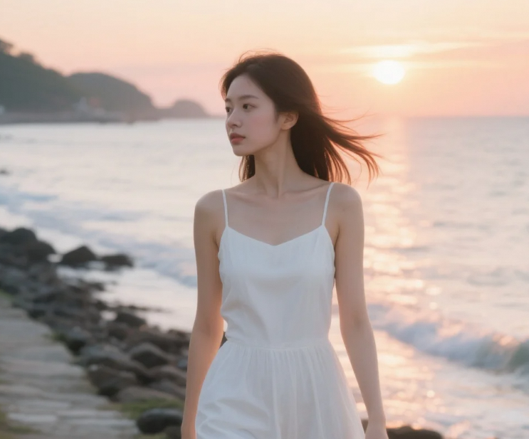 海风卷起少女心事，散作满天碎钻